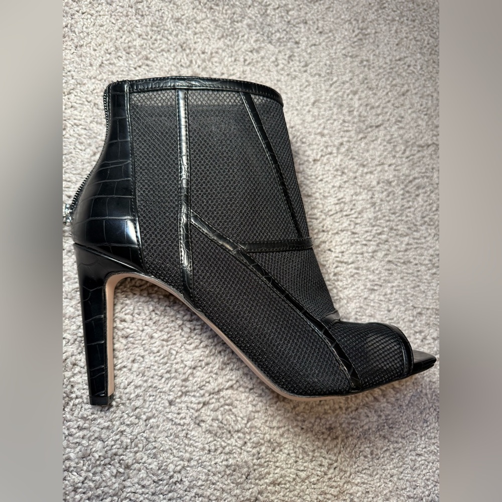 Jessica Simpson Black Peep-Toe Ankle Booties - Picture 4 of 15
